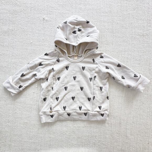 Childhoods Cream Heart Hoodie GUC 4T - Picture 1 of 7